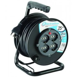 AVVOLGICAVO ELETTRICO 4 PRESE mt.25 63661