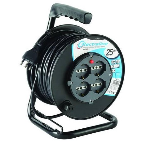 AVVOLGICAVO ELETTRICO 4 PRESE mt.25 63661