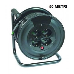 AVVOLGICAVO CIVILE ELETTRICO ONDA 4 PRESE MT.50 63678