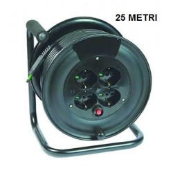 AVVOLGICAVO CIVILE ELETTRICO ONDA 4 PRESE MT.25 406772