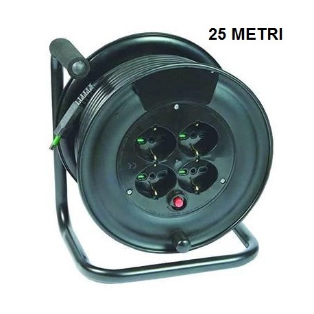 AVVOLGICAVO CIVILE ELETTRICO ONDA 4 PRESE MT.25 406772