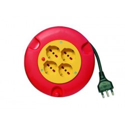 AVVOLGICAVO ELETTRICO 4 PRESE SCHUKO BIPASSO MT.5 - 251204