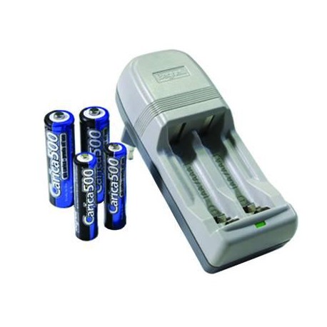 CARICATORE PER 2 BATTERIE CON PZ. 2 "AA" E PZ. 2 "AAA" CARICA500 421669