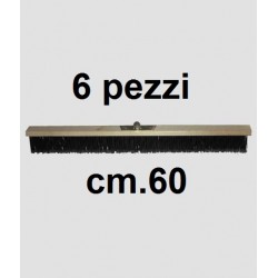 SCOPA INDUSTRIALE PIUMA 6pezzi CM.60 SENZA MANICO