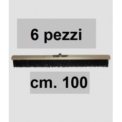 SCOPA INDUSTRIALE PIUMA 6 pezzi cm.100 SENZA MANICO 8617002