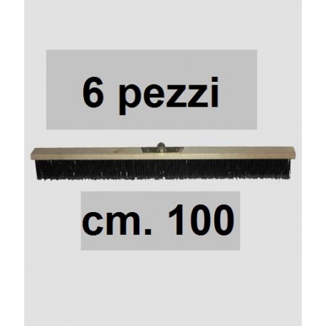 SCOPA INDUSTRIALE PIUMA 6 pezzi cm.100 SENZA MANICO 8617002