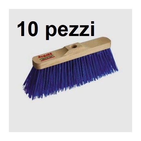 SCOPA INDUSTRIALE SENZA MANICO EXTRA BLU  10pezzi 8591209