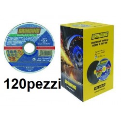 DISCHI 120pezzi DA TAGLIO SOTTILE CENTRO PIANO PER FERRO/INOX Ø MM.115