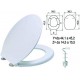 SEDILE WC IN TERMOINDURENTE "Z13" BIANCO CERNIERE INOX H025 SANIPLAST 410878