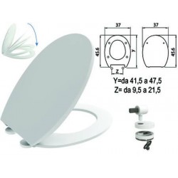 SEDILE WC IN TERMOINDURENTE "SLOW CLOSE" BIANCO CHIUSURA RALLENTATA SANIPLAST 349611