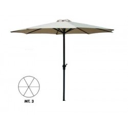 OMBRELLONE TONDO IN METALLO CON MANOVELLA 102674