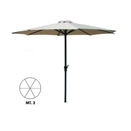 OMBRELLONE TONDO IN METALLO CON MANOVELLA 102674