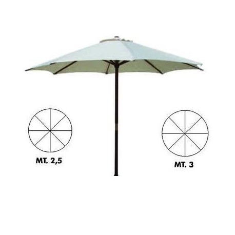 OMBRELLONE TONDO IN LEGNO "GOLD"