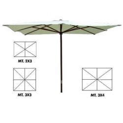 OMBRELLONE QUADRO E RETTANGOLARE IN LEGNO