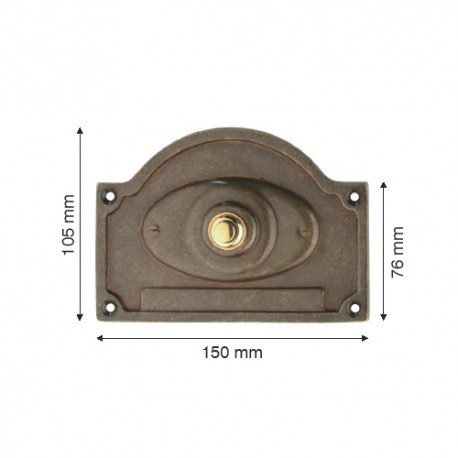 campanello in ottone 1 pulsante ottone COUNTRY madeinitaly 720200009