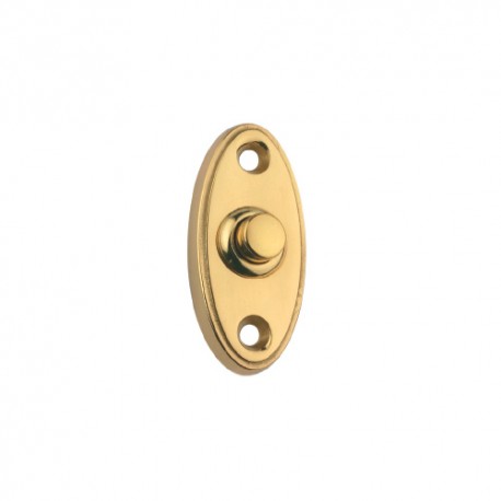 pulsantiera campanello 1 pulsante ottone lucido madeinitaly ovale721300001