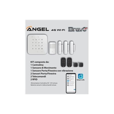 ALLARME WIRELESS ANGEL KIT 4G WIFI BRAVO 9136010