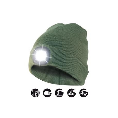 CAPPELLINO VERDE CON LED FRONTALE 5392704