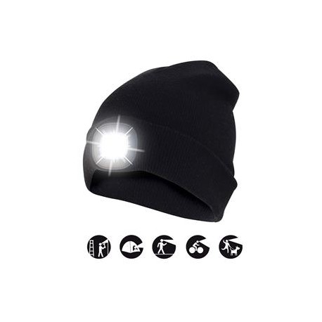 CAPPELLINO NERO CON LED FRONTALE 5392700