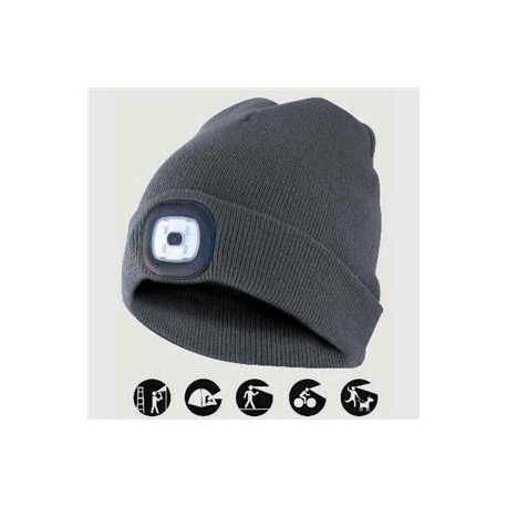CAPPELLINO GRIGIO SCURO CON LED FRONTALE 5392716