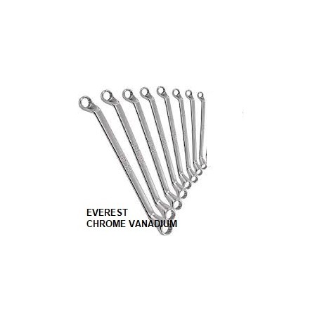 SERIE CHIAVI POLIGONALI 6-22 PEZZI 8 EVEREST CHROME VANADIUM 90587