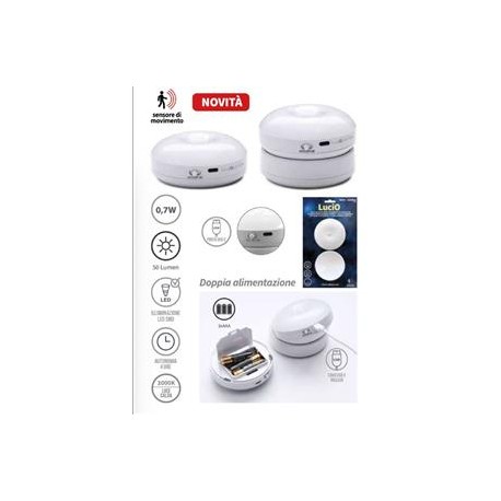 PUNTO LUCE LED LUCIO USB/BATTERIA