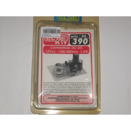 kit didattico elettronico CONVERTITORE DC-DC 12VCC-150/300VCC1,5W Else Kit RS390