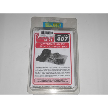 kit didattico elettronico CONVERTITORE DC/DC 12VCC-20/45VCC 60W Else Kit RS407