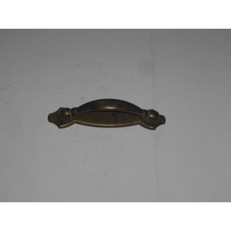 maniglia per mobile ottone bronzato con piastra interaase 64mm. 0201500
