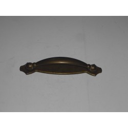 maniglia per mobile ottone bronzato con piastra interasse 96mm. 0201502