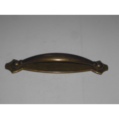 maniglia per mobile ottone bronzato con piastra interasse 128mm. 0201504