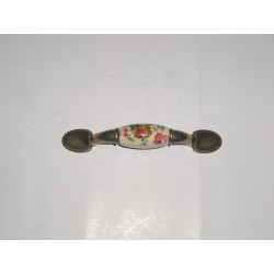 maniglia per mobile fiore ceramica bronzato 74mm. 326020099