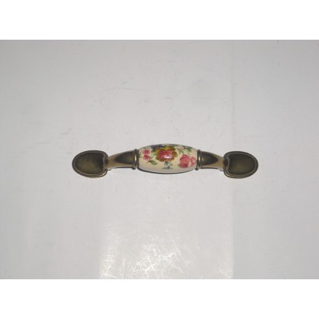 maniglia per mobile fiore ceramica bronzato 74mm. 326020099