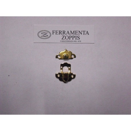 chiusura a scatto in ottone 30x30mm. 414411030