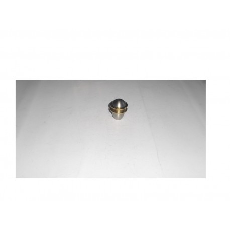 pomo in acciaio cromo satinato con guarnitura ottone lucido d.25 A1106POMP25S