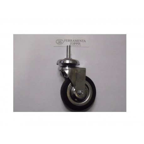 ruota in gomma nera ruotante per mobile d.80 per.fil.10MAX30 2735036
