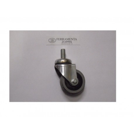 ruota in gomma grigia ruotante per mobile d.60 per.fil.12MAX25 17132