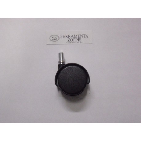 ruota in plastica nera ruotante d.50 per.fil.10ma x15 2727406  