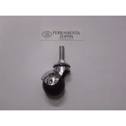 ruota in gomma nera ruotante d.50 per.fil.10ma x30 2739039