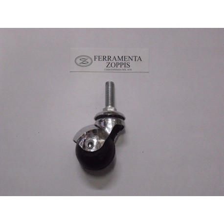 ruota in gomma nera ruotante d.50 per.fil.10ma x30 2739039