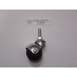 ruota in gomma nera ruotante d.50 per.fil.10ma x15 2739054