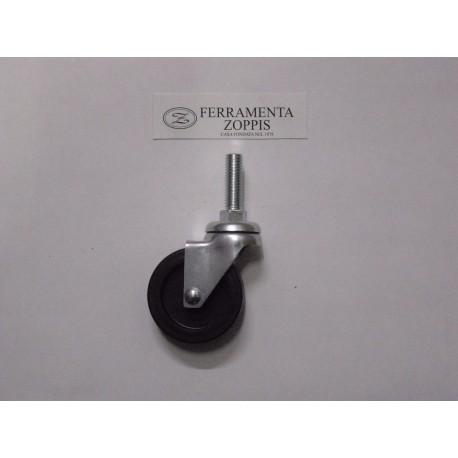 ruota in gomma nera ruotante d.50 per.fil.10max30 2749042