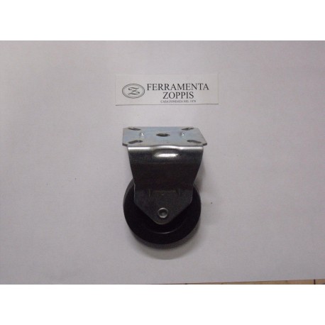 ruota in gomma nera d.60 piastra 60x60  2725306