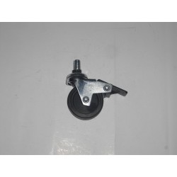 ruota in plastica nera ruotante mobile d.50 per.fil.10MAX15 c/freno 2749013