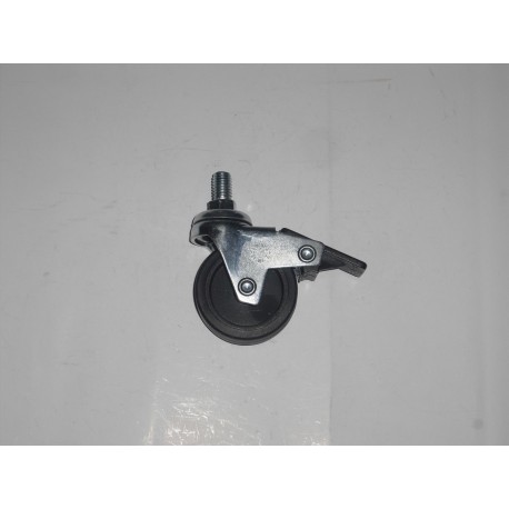 ruota in plastica nera ruotante mobile d.50 per.fil.10MAX15 c/freno 2749013
