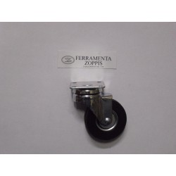 ruota in gomma nera ruotante per mobile d.60 piastra 47x47 2733027