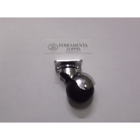 ruota in gomma nera ruotante per mobile d.50 piastra 47x47 2739027