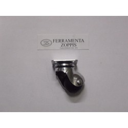 ruota in gomma nera ruotante per mobile d.30 piastra 40x40 2739009