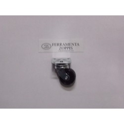 ruota in plastica nera ruotante per mobile d.32 piastra 35x35 2745054