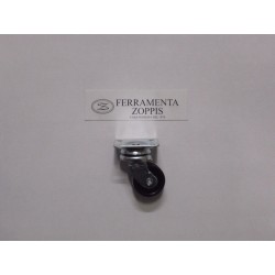 ruota in plastica nera ruotante per mobile d.27 piastra 35x35 2745050